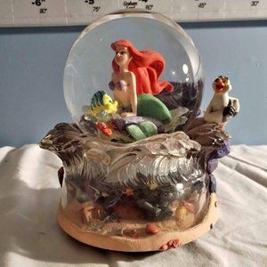 Vintage Disney Snow Globe Music Box - Little Mermaid